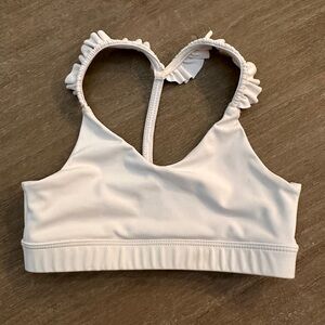 Tiger Friday White Ruffle Sleeve Top Size Child Large